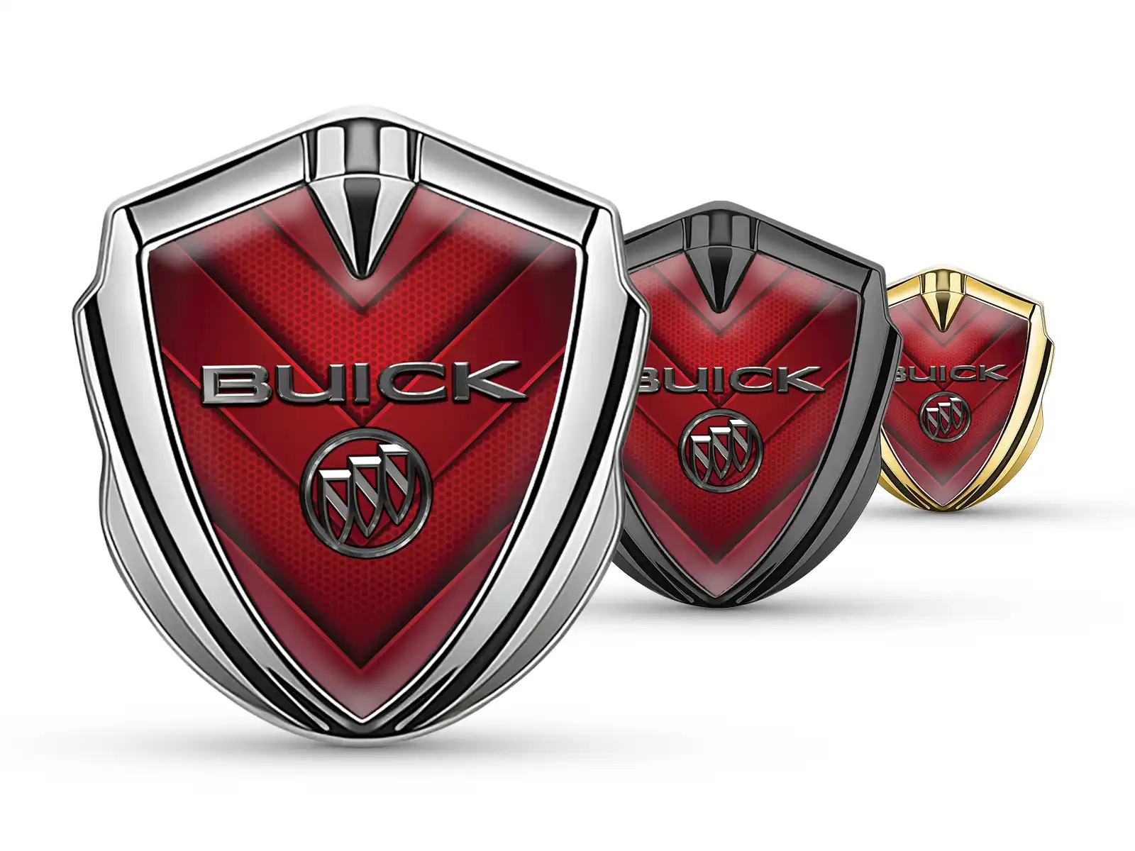 Buick Metal Abovedado Emblema De Carrera Estilo Brilla Cúpula